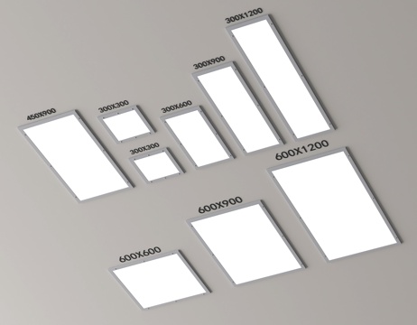  现代超薄平板灯 办公灯3d模型 