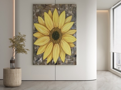  现代侘寂挂画 油画3d模型 