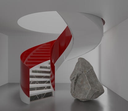  现代楼梯3d模型 