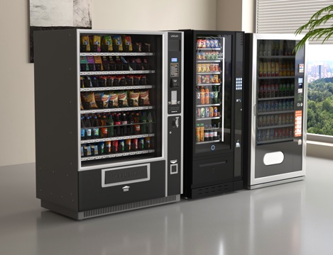  自动售卖机 自动贩卖机 饮料柜 冷藏柜 自动售货机su模型 