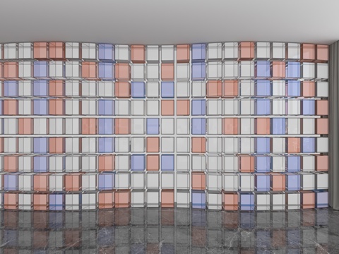  现代背景墙3d模型 