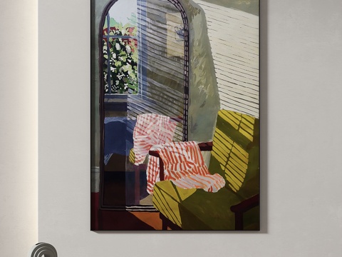  现代，简约，抽象，轻奢，装饰画3d模型 