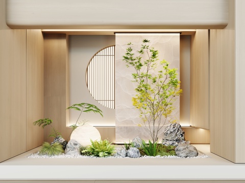  現(xiàn)代室內(nèi)景觀3d模型 