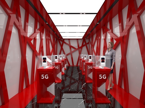  现代通讯展览3d模型 