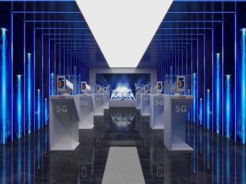  现代通讯展览3d模型 