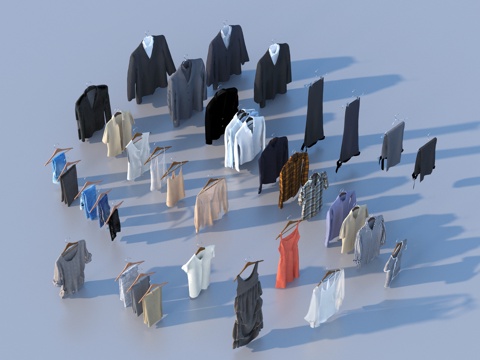  衣服 服饰 服装3d模型 