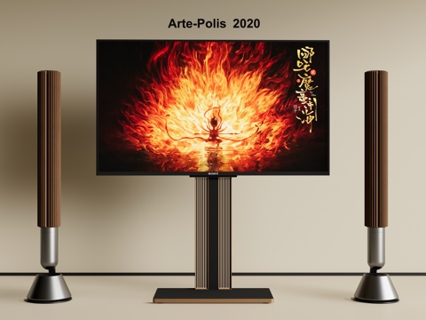  电视 移动电视 支架电视 落地电视 音响3d模型 