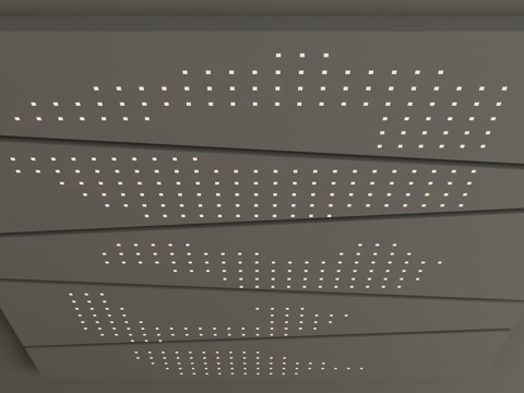  现代天花吊顶3d模型 