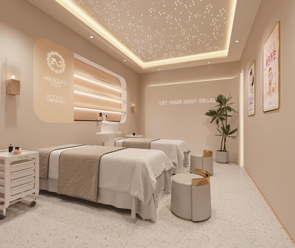  现代美容SPA店 包间3d模型 