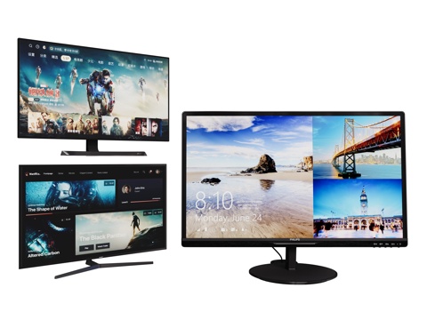  现代电脑显示器 显示屏3d模型 