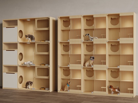  现代猫爬架 宠物用品3d模型 