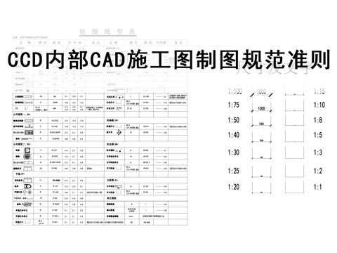  CCD内部CAD施工图制图规范准则cad施工图 