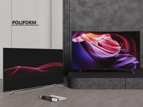  现代液晶电视 支架电视 移动电视 挂壁电视 落地电视3d模型 