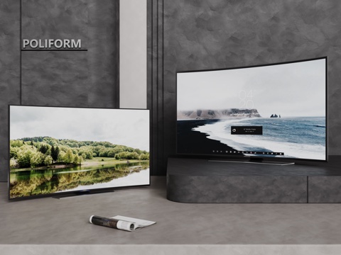  现代液晶电视 支架电视 移动电视 挂壁电视 落地电视3d模型 
