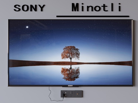  索尼全面屏电视机 高清激光电视机3d模型 