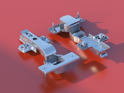  合页 铰链 弹簧 五金零件3d模型 