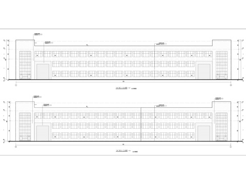  工業(yè)園區(qū)標(biāo)準(zhǔn)廠房建筑施工圖cad施工圖 