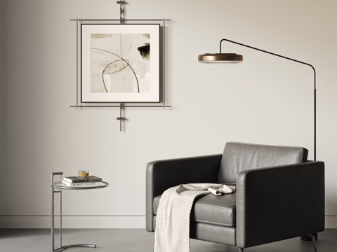  CASSINA 现代单人沙发 休闲椅 沙发椅 皮沙发 包豪斯3d模型 
