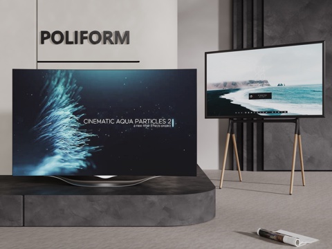  现代液晶电视 支架电视 移动电视 挂壁电视 落地电视3d模型 