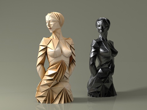  抽象雕像 艺术雕塑 人物雕塑 创意抽象 摆件陈设 饰品装饰3d模型 