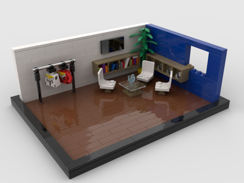  乐高 LEGO 玩具 积木 等候室 休息室3d模型 