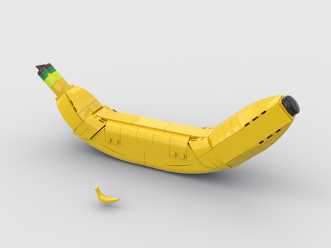  乐高 LEGO 玩具 积木 香蕉 水果3d模型 