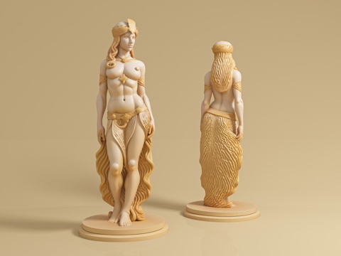  人物雕像 艺术创意抽象雕塑 人体艺术 女人美女 西方雕塑 景3d模型 