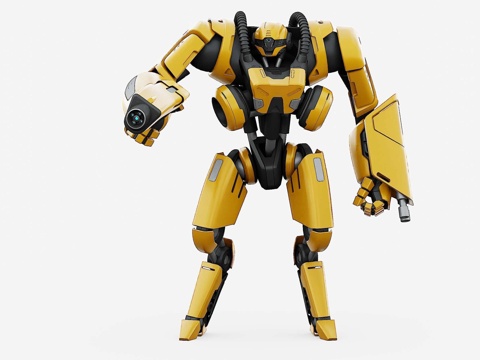  机器人 带骨骼3d模型 