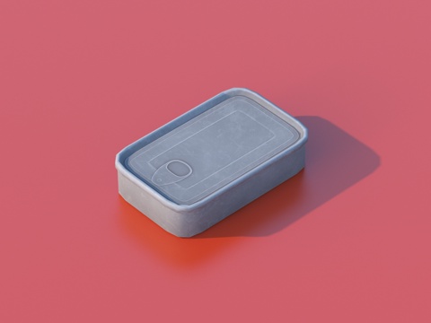  饭盒 铝盒 铝制饭盒3d模型 