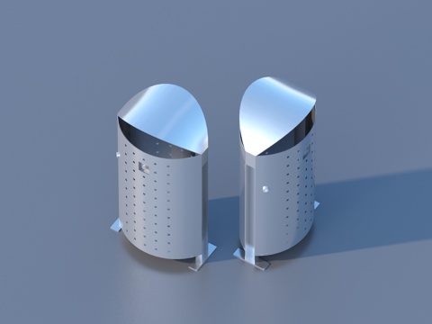  回收桶 垃圾桶 小品3d模型 