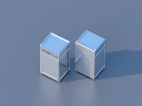  回收桶 垃圾桶 小品3d模型 