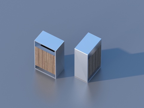  回收桶 垃圾桶 小品3d模型 
