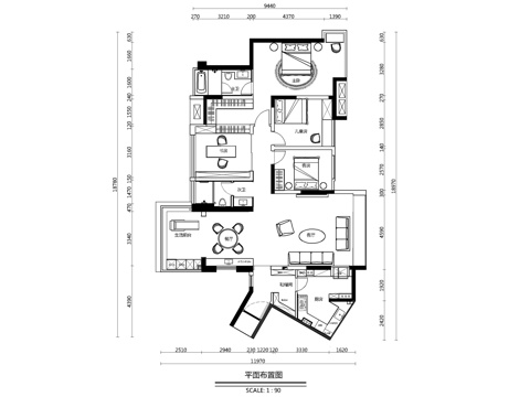  泛海家居施工图cad施工图 