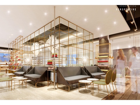  奈雪奶茶店施工图cad施工图 