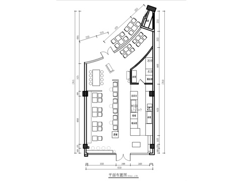  隐茶奶茶店施工图cad施工图 