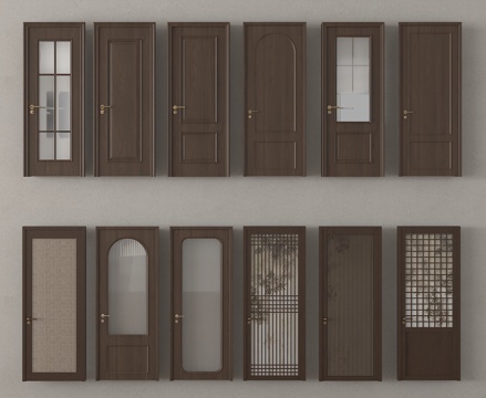  房门 卧室门 厨卫门 单开门3d模型 