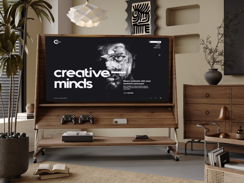  中古支架电视 移动电视 落地电视3d模型 