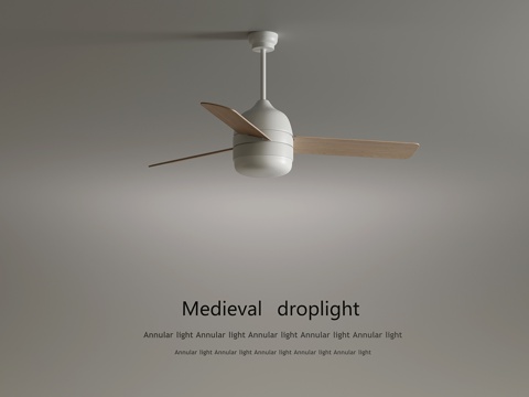  风扇灯 现代风扇吊灯3d模型 