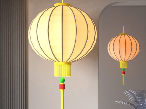  现代灯笼su模型 