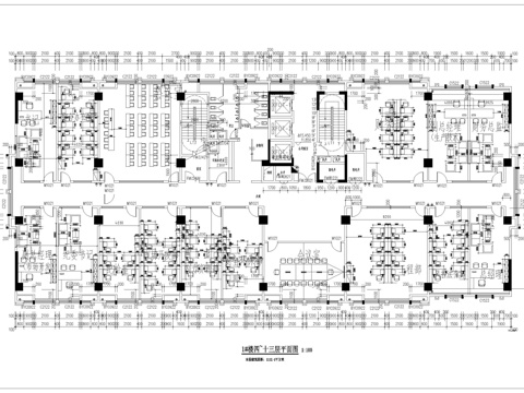  國企辦公室平面布置圖cad施工圖 