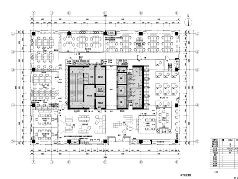  大廈辦公室平面布置圖cad施工圖 