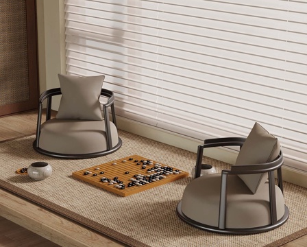  新中式娱乐桌 围棋桌 榻榻米3d模型 