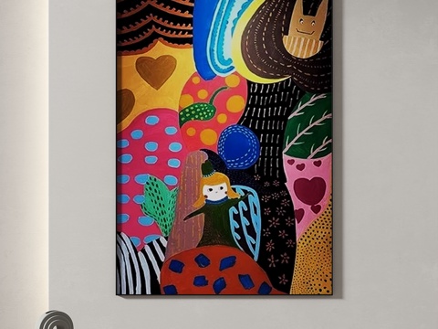  现代，简约，抽象，轻奢，装饰画3d模型 