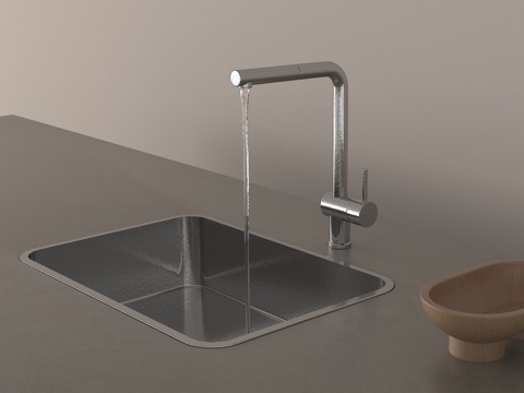  水龙头 水槽3d模型 