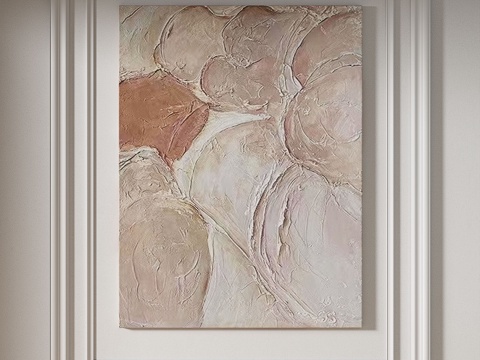  现代，简约，肌理，抽象，轻奢，侘寂，立体，装饰画3d模型 