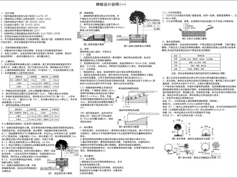  园林绿化设计说明图库cad施工图 