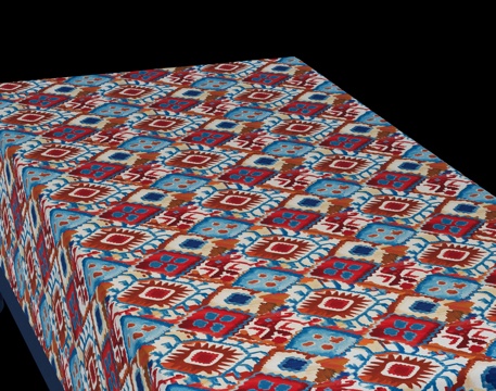  桌布 现代餐桌布 花布3d模型 