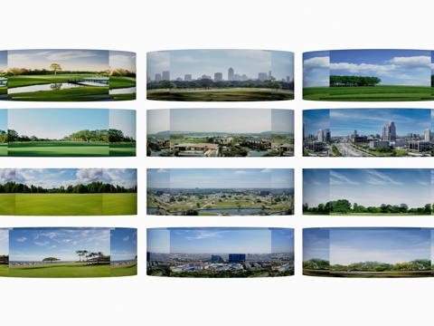  外景景观3d模型 