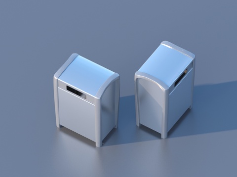  回收桶 垃圾桶 小品3d模型 