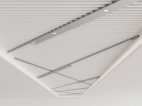  现代天花吊顶3d模型 